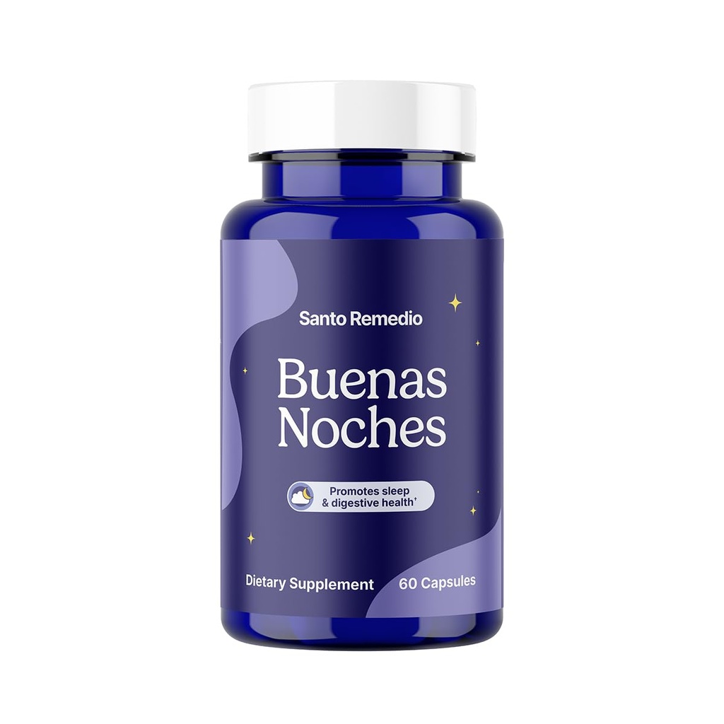 Santo Remedio Buenas Noches, fremmer søvn, understøtter fordøjelsessygdomme, Indeholder Zylaria ®, DE111 ® (Probiotika), Melatonin