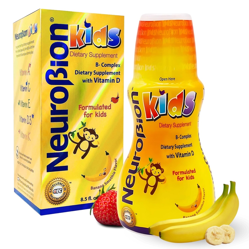 Neurobion Kids B Complex Flydende - Kraftig Sund Multivitamin til børn - 8.5 fl oz