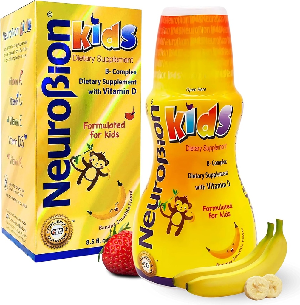 Neurobion Kids B Complex Flydende - Kraftig Sund Multivitamin til børn - 8.5 fl oz
