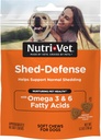 Nutri- Vet Shed Defense Soft Chews for Hunde, Hud og Coat Supplement for Hunde, Omega 3 fra Fish Oil, Tør & Itchy Skin Relief Treatment, Puppy Essentials, 60 Soft Chews