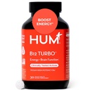 HUM B12 Turbo, Vitamin B12 supplement, Daglig energistøtte, Calcium til ben sundhed, B- 12 Vitamin Energy Kosttilskud, Gluten Free, Vegan, Non GMO, 30 Vegan High Potency Tablets