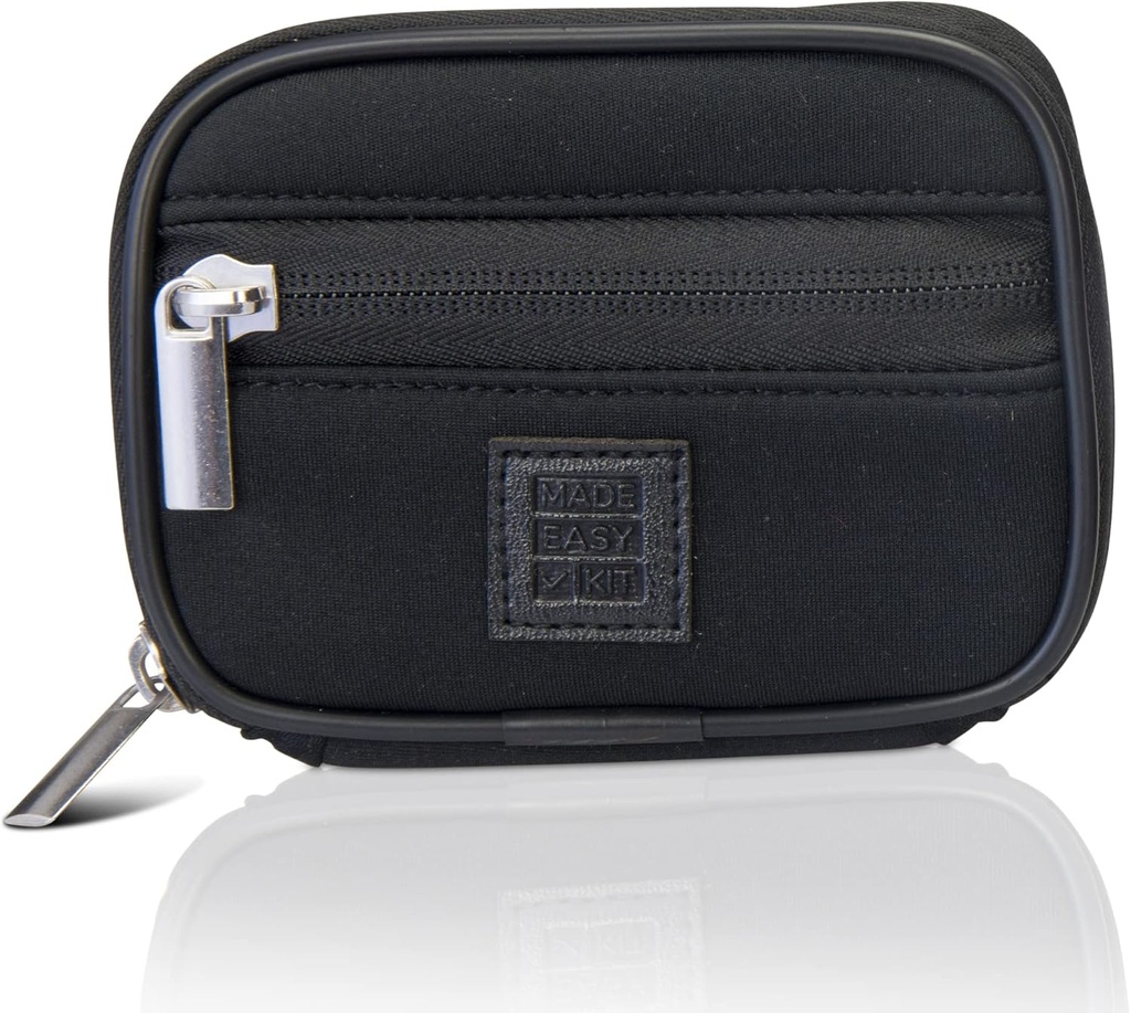 Lavet Easy Kit Pill Case - Ugentlig Medicin Organizer med Aftagelig Sevent- Day Vitamin & Supplement Box - Premium Neopren til Rejse Purse Tilbehør (sort)