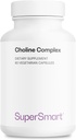Supersmart - Cholin Complex (Patenteret & høj styrke) - med Cholin Bitartrate, GPC Cholin & CDP Cholin - High Potency Cholin Koste Koste Koste Kosttilskud 124; Non- GMO & Gluten Free - 60 Vegetariske kapsler