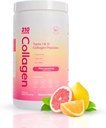 310 Nutrition Hydrolyzed Collagen Peptider Pulver til kvinder & mænd - Grass- Fed Collagen Supplement w / Hyaluronsyre, Resveratrol, C-vitamin, D & E for hud, hår og negle - 30 SRV Pink Lemonade