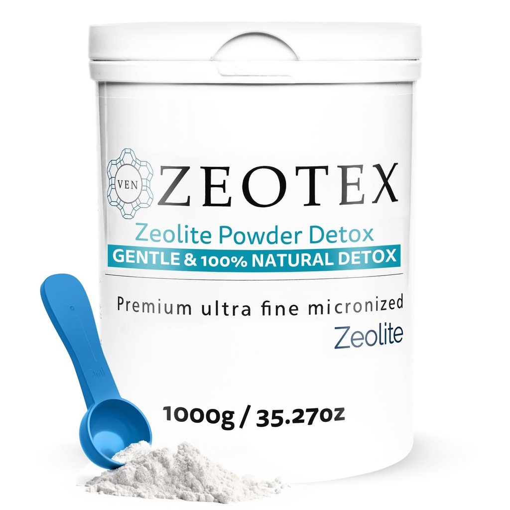 Zeolite Detox Powder - Clinoptilolite supplement til fuld Kropslæde, Gut sundhed, energi, immunforsvar & pH Support