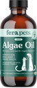Fera Kæledyr Algae Oil - Katte & Hunde Omega 3 Olie - Vegan - Immunum, Heart, Brain, Hud og Coat Support - Inkluderer E-vitamin, Organic Hamp Seed & Flaxseed Oil - 100% Plant Based Omega- 3s - 8 oz