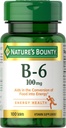 Nature 's Bounty Vitamin B6 100 mg tabletter - Understøtter energi Metabolisme & Nervesystemet sundhed, 100 Ct