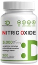 Nitrooxid Booster 3,000mg Per Servering, 300 Kapsler - 12 i 1 Nitrooxid supplement - Arginin & Citrullin Complex med Energy Blend - Marshmallow Root - fremmer næringsmiddel Flow til muskler & hjerte