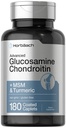 Horbäach Glucosamin Chondroitin Б124; Plus MSM & Turmerisk Б124; 180 Overtrukket Caplets Б124; Non- GMO, Gluten Free Supplement