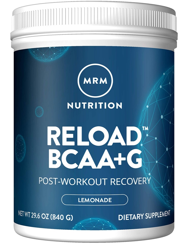 MRM BCAA + G RELOAD Post- workout Inddrivelse - Lemon, 840g - 60 Servering Per Container
