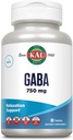 KAL GABA Supplement, Afslapning Support, GABA Kosttilskud til stress Relief Support, Vegan, Non- GMO, Gluten Free, Lab Verified, 60- Day Money- Back Garanti, 90 Servering, 90 tabletter
