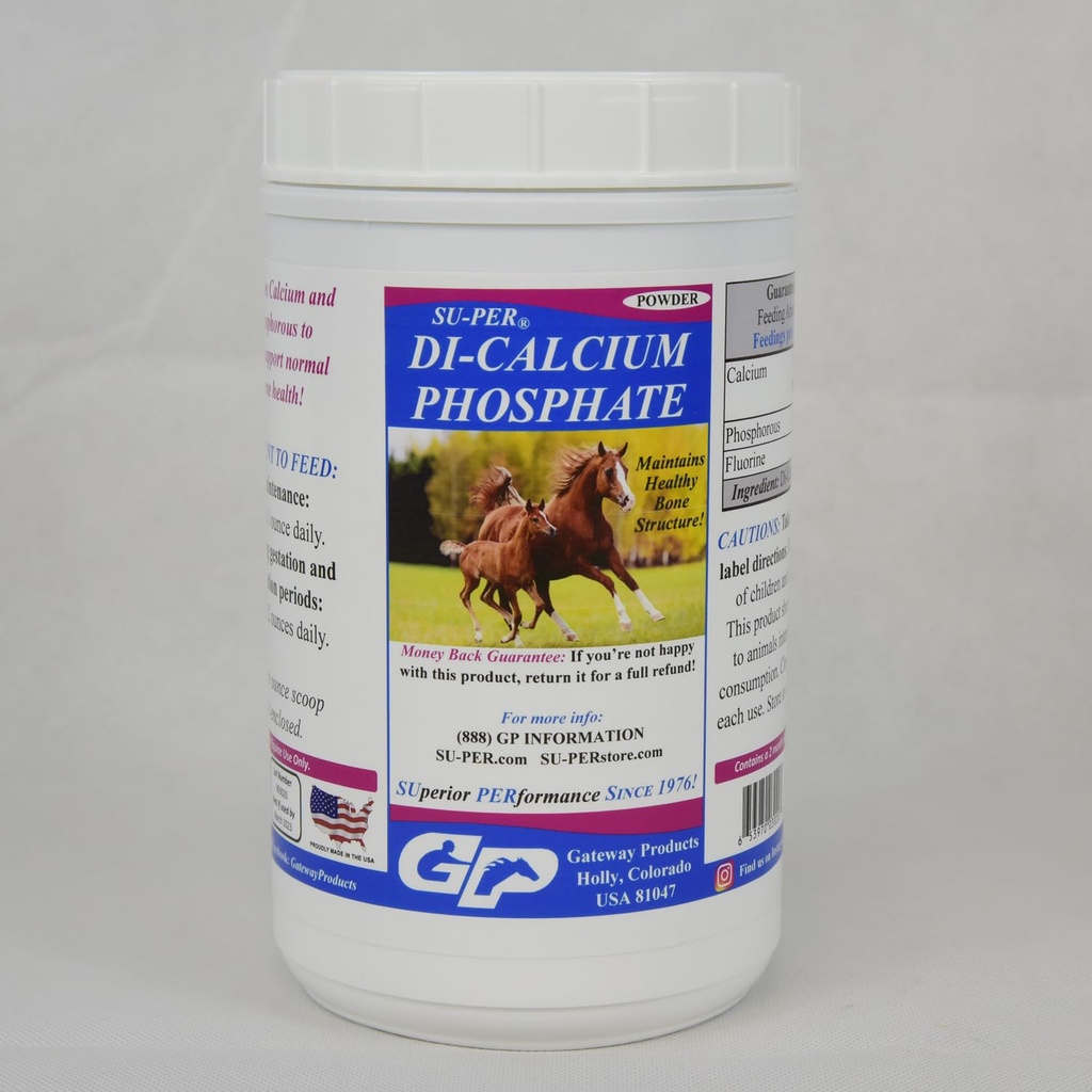 SU- PER Di- Calciumfosfathestemineraler - Calcium & fosforstøtte til sund knoglerstruktur - 4 pund, (2 Pack)