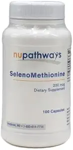 Selenomethionin 100 kapsler indeholder 200 mikrogram biotilgængeligt Selenium pr. kapsel.
