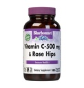 BlueBonnet Vitamin C 500 mg Plus Rosehips Vegetabilske kapsler, 180 Tæl