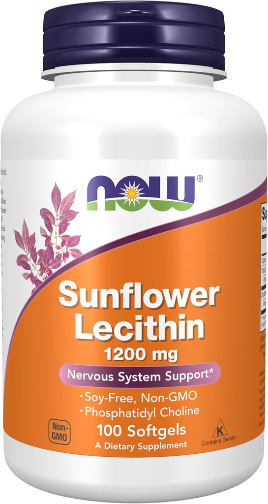 NU FØDEVARER Solsikke Lecithin 1200MG, 100 Greve