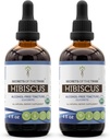 Secrets of the Tribe Hibiscus USDA Organic Measures 124; Alkohol- Free Extract (2 stk.), High- Potency Herbal Drops Measures 124; Lavet af 100% Certified Hibiscus Sabdariffa Tørret blomst 2x4 oz