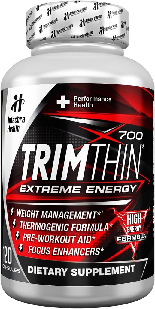 TrimThin ® X700 Termogene diæter med maksimal energi fremstillet i USA 120 kapsler