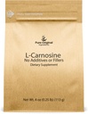 PURE ORIGINALSKE INGREDIENSER L- Carnosine Powder (4 oz), Kosttilskud, Lab- Verified, Ingen tilsætningsstoffer eller Fillers