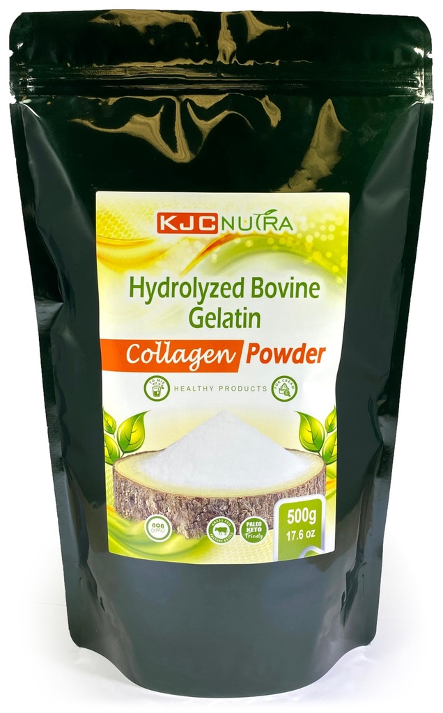Collagen Powder Hydrolyzed 500g (17,6 oz) Græs FED, Pasture Raised.