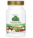 Natures Plus Kilde of Life Garden Certified Organic Vitamin B12- 1000 mcg methylcobalamin, 60 Vegan Kapsler - Whole Food Vitamin B12 Supplement - Energy Boost - Vegetar, Gluten- Free - 30 Servere