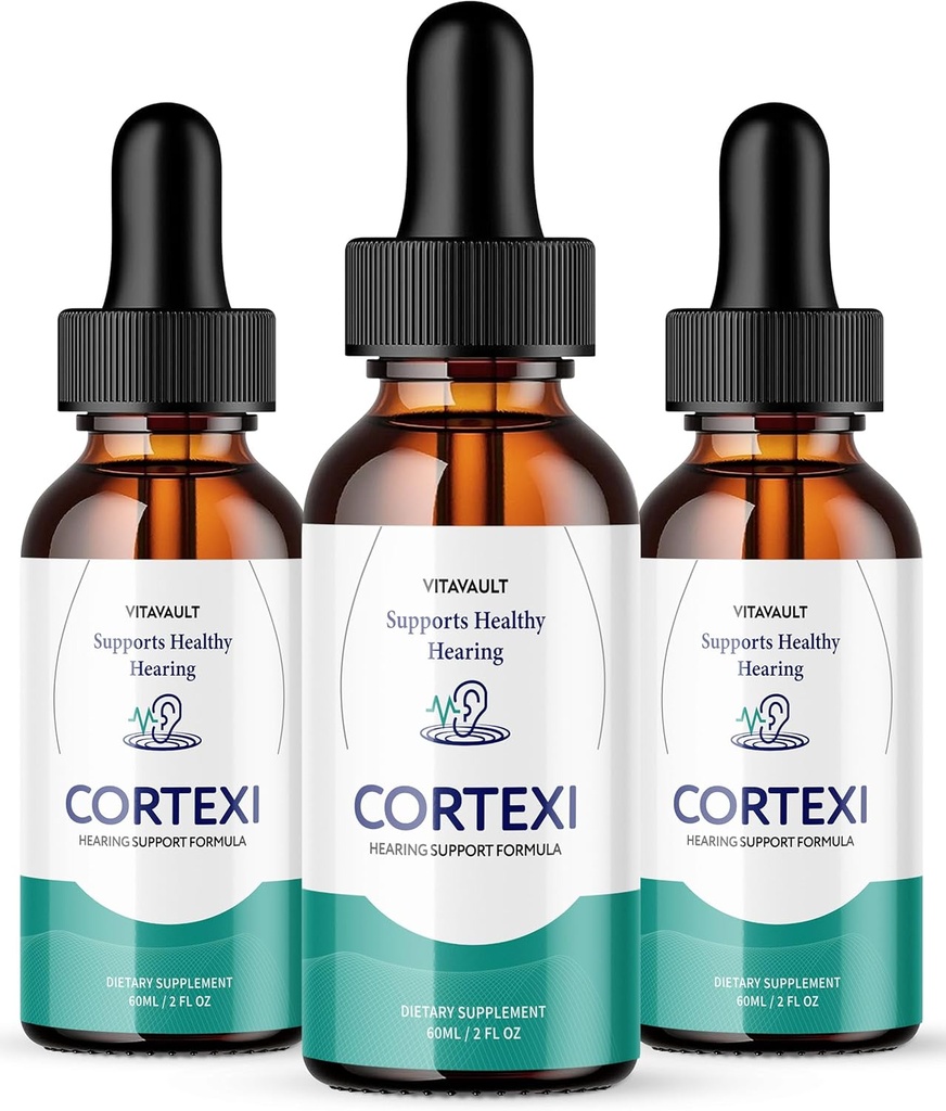 Cortexi Ear Drops - Cortexi Hearing Support Drops, Cortexi Drops, Cortexi Anmeldelser - fremmer Auditory Clarity, Understøtter sund hørelse Pack af 3