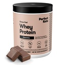 Perfect Keto Pure Whey Protein Powder Isolere lækker 100% Grass Fed Meal Erstatning Shake Ingen artificials, Gluten Free, Soy Free, Non- GMO (Chokolade)