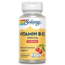 SOLARAY Vitamin B12 2000 mcg Lozenges - Ingen sukker, Natural Cherry Flavor Vitamin B 12 supplement til nerve funktion, energi og røde blod Cell Support - Lab Verified, Vegan - 90 Servere, 90 Lozenges