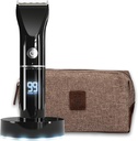 The Beard Club Trimmer for mænd med rejsesæk - Elektrisk Cordless Genopladeligt skæg & hår trimmer - High Power 7000 RPM - 8 Color Guides 45 Unique Trim Lengths - Travel Lock