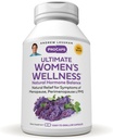 ANDREW LESSMAN Ultimate Wellness 360 kapsler - naturligt lindrer overgangsalderen Symptomer, PMS, Perimenopause med Soy Isoflavoner, EGCG, Cranberry, Indole- 3-Carbinol. Let at synke kapsler