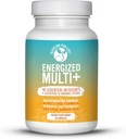 Energiseret Multi - Potent Multivitamin med 40 fuldt biotilgængelige næringsstoffer B Complex vitaminer, D-vitamin, C-vitamin, vitamin K, zink, Quercetin, Calcium, Magnesium i alkaliserende former - 180 faner