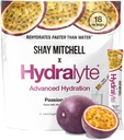 Hydralyte Shay Mitchell Electrolyte Powder Packets, Low Sugar Rapid Rehydration, Hydration Powder for Heat, Travel, Exercise and Bachelorette Parties (Passion Fruit)