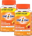 One A Day Women? s VitaCraves Multivitamin Gummies, tillæg med vitaminer A, C, E, B6, B12, Calcium, og D-vitamin, 80 Grev 124; pakke med 2