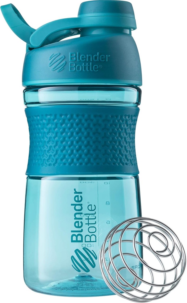 BlenderBottle 20oz SportMixer Protein Shaker Flasker med BlenderBall Wire Whisk, Rose og Teal