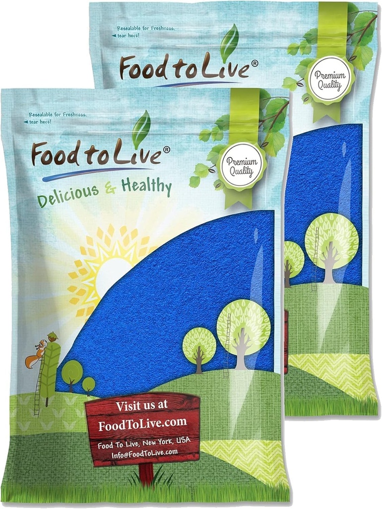 Mad til levende Blå Spirulina pulver, 12 Pounds - Pure Raw Blue- Green Algae Extract, Kosher, Vegan, Non- bestrålet, Rich in Phycocyanin, Great for Juices, Smoothies, Shakes, Drinks, og fødevarer farve
