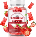 softbear Berberine med Ceylon Kanel Gummies Organic Berberine HCL 1500mg for Metabolisme Immunsundhed Sugar- Free Berberine Kosttilskud Strawberry Flavored 60 Greve