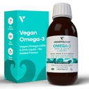 Vegansk Omega 3 Væske, fra Mikroalger, 800mg af EPA DHA, med vitamin D3, Understøtter hjerte, hjerne og øje sundhed, Natural Fish Oil Alternative, UK Made, Uaromatiseret