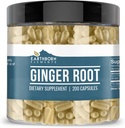 Earthborn Elements Ingefær Root (200 kapsler) Pure & Ufortyndet, Ingen tilsætningsstoffer