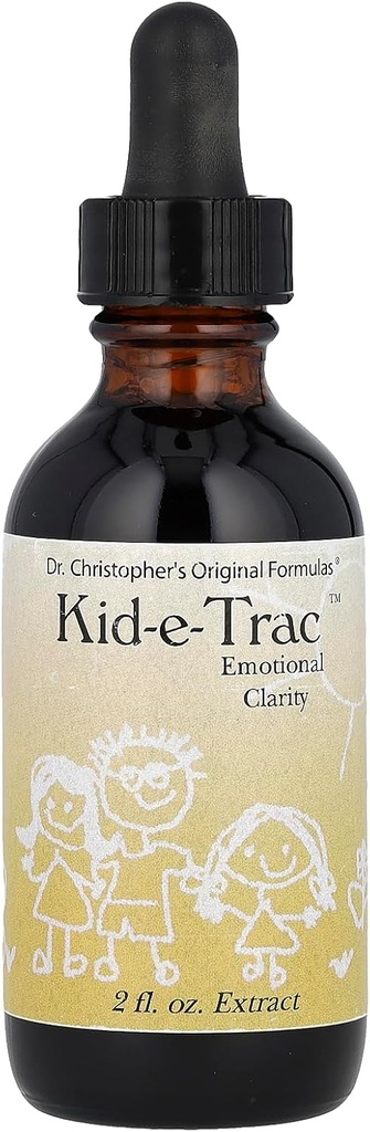 Christopher 's Original Formulas Organic Kid- e- Trac Extract Liquid, Alkohol Free Children' s Formel, Understøtter Mental & Følelsesmæssig Klarhed, Brain Function & Calming, 2 oz