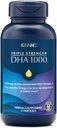 GNC Triple Strength DHA 1000 Omega 3 Supplement, 1000mg DHA, Understøtter Brain Development and Sund Vision, 45 Softgels
