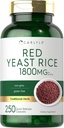 Carlyle Red Yeast Rice Supplements 124; 1800 mg • 124; 250 kapsler • 124; non- GMO & Gluten Free