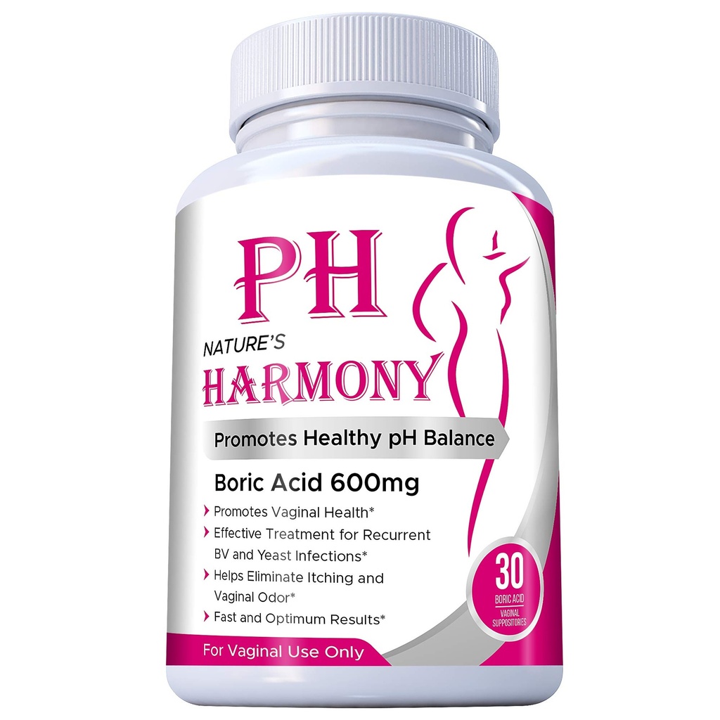 PURE PLANT HOME Borsyre Suppositorier Nature Harmony 30 Count 600 mg 100% Pure Made in USA