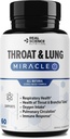 Real Science Throat & Lung Detox Capsules to Clear Mucus, Sore Throat & Support Breathing – Lung Support Supplement with Vinitrox, GABA, Vitamin C & D for Long-Term Cough & Respiratory Relief, 60 Caps