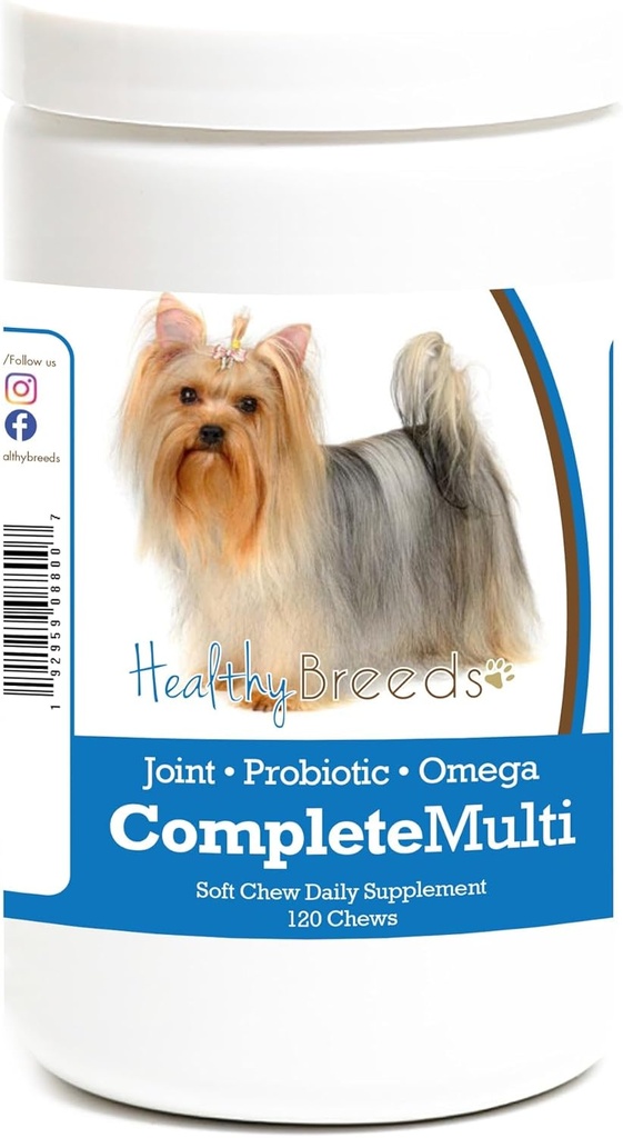Sunde racer Yorkshire Terrier Alle i én Multivitamin Soft Chew 120 Greve