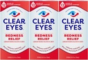 Clear Eyes Redness Eye Relief Eye Drops, 0.5 Fl Oz, pakke med 3