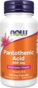 Now Foods Supplements, Pantothensyre (vitamin B- 5) 500 mg, B- Complex Vitamin, 100 kapsler