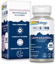 SOLARAY Ashwagandha Capsules 18X Absorption - Ashwagandha Root and Leaf Extract 240 mg - Lejlighedsvis Stress Relief og Mood Support - Vegan, 60- Day Garanti - 30 Servere, 30 VegCaps