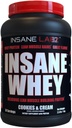 Insane Labz Insane Whey, 100% Muscle Building Whey Protein, BCAA Amino Profile, Mass Gainer, Meal Erstatning (Cookies & Cream, 30 Servere)