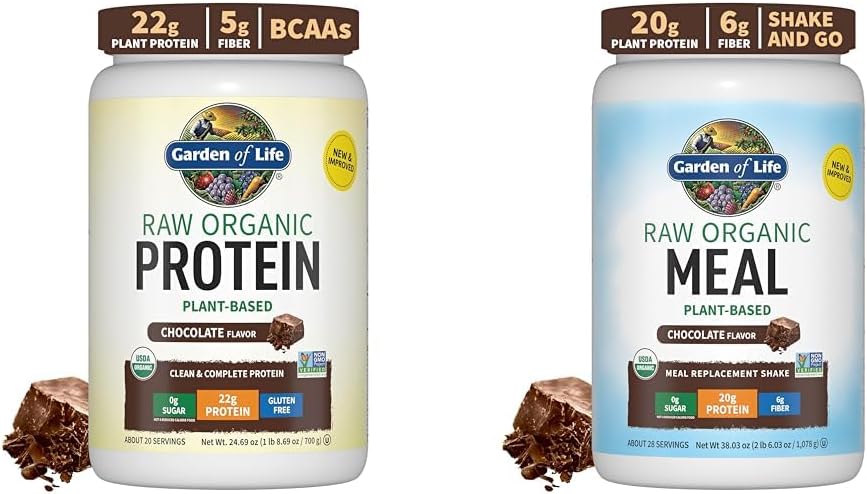 Have of Life Organic Vegan Chocolate Protein Powder Raw Organic Meal Erstatning Shakes - Chokolade Plant baseret Vegan Protein Powder