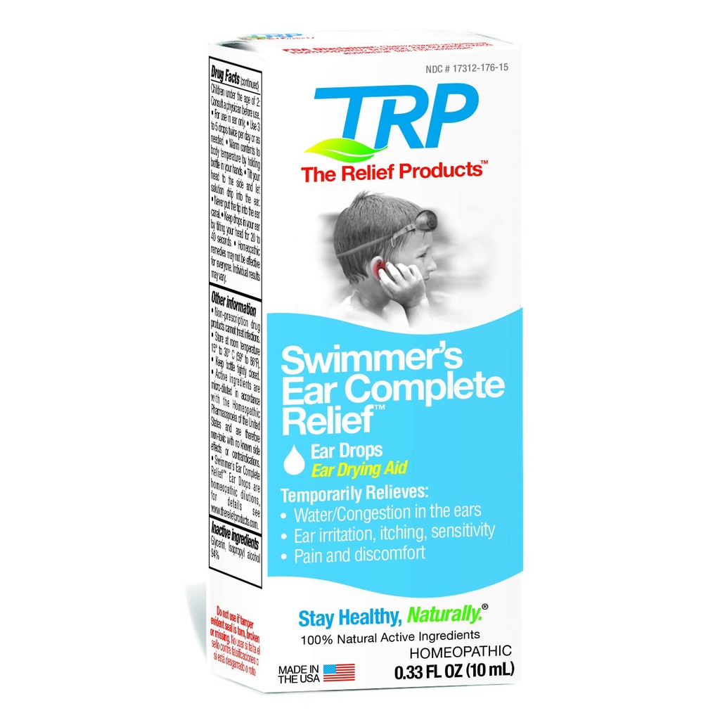 Relief Products Swimmer 's Ear Complete Relief Ear Drops, 0,33 Fl. Oz.