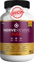 Nerve Revive Max - Avanceret formel med vitaminer, planteekstrakter og antioxidanter - Glutenfri, Non- GMO, sukkerfri - Understøtter Vitality og Wellness - 60 kapsler, 30-dages forsyning